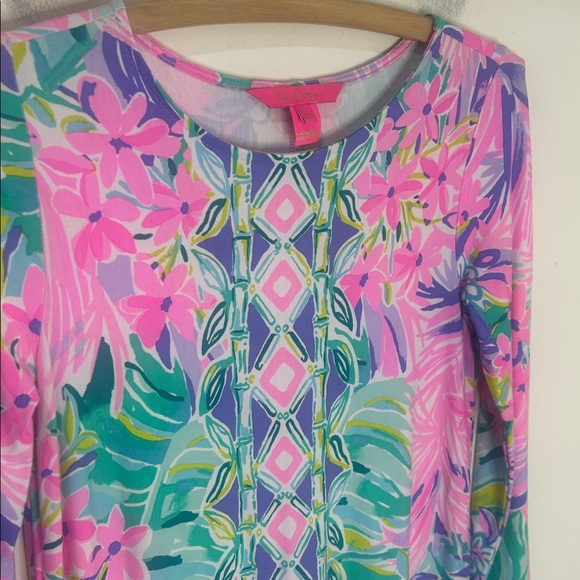 LILLY PULITZER Ophelia It Was All a Dream Jersey Knit 3/4 Sleeve Dress Size XS - Picture 7 of 15